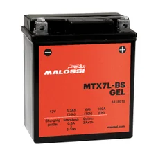 BATTERIE 12V 6 Ah MTX7L-BS MALOSSI GEL SANS ENTRETIEN PRETE A L'EMPLOI (Lg113xL70xH130mm) (EQUIVALENT YTX7L-BS / SLA / GEL)