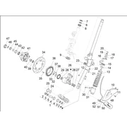 Fourche/tube direction - Ensemble butée dir.