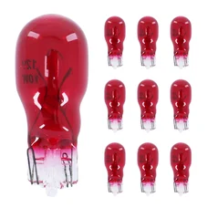 LIGHT BULB 12V 10W STANDART T13 FOOT W1,2x9,5D WEDGE RED (DASHBOARD LIGHT) (SOLD PER 10)  -SELECTION P2R-