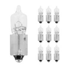 AMPOULE/LAMPE HALOGENE MINIATURE H6W 12V  6W  CULOT BAX9s TEMOIN ERGOTS DECALES BLANC (CLIGNOTANT) (BOITE DE 10)  -FLOSSER-