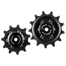 GALET DERAILLEUR TRIPEAK 11-13 DENTS ROULEMENT G5 CERAMIQUE POUR SHIMANO GRX/XT/RD-GRX810/815 11V. NOIR (4 RONDELLES DURACE/4 RONDELLES ULTEGRA ,105) (BLISTER DE 2)