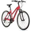 VELO MUSCULAIRE VTC 28 LEADER FOX AWAY FEMME ROUGE DUCATI 7V CADRE 20 POUCES (TAILLE ADULTE 180 à 188 cm)