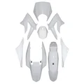 FAIRINGS/BODY PARTS FOR 50cc MOTORBIKE   DERBI 50 SENDA DRD 2011> WHITE GLOSS  (8 PARTS KIT) SELECTION P2R-