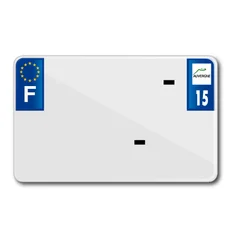 PLAQUE IMMATRICULATION MOTO TIFLEX ALU PREPERCEE 210x130 DEP. 15 VIERGE (VENDU PAR 10)