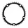 CHAINRING FOR ROAD BIKE 5 ARMS - Ø135 TA VENTO TRIPLE 39 Teeth- Middle BLACK ALU 7075 TYPE CAMPAGNOLO 9/10 Speed.