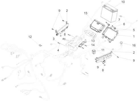 Circuit electrique arriere