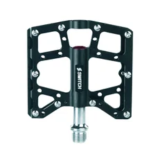 FLAT PEDAL FOR MTB/DOWNHILL/ BMX SWITCH NORTH SHORE ALUMINIUM BLACK - thread 9/16 with grips (PAIR) 110x95mm