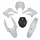 FAIRINGS/BODY PARTS FOR 50cc MOTORBIKE   DERBI 50 SENDA DRD 2011> WHITE GLOSS  (KIT 5 PIECES) SELECTION P2R