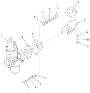 Carburateur complet - Raccord d'admission