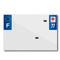 PLASTIC STRIP FOR PVC LICENSE PLATE WITH BUSINESS NAME (MOTORBIKE FORMAT 210X145)-DEPT 77/EUROPE (SOLD PER UNIT)