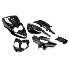 FAIRINGS/BODY PARTS FOR SCOOT  MBK 50 BOOSTER NG, ROCKET NEW MODEL/YAMAHA 50 BWS BUMP, SPY NEW MODEL BLACK GLOSS  (6 PARTS KIT)