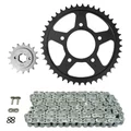 KIT CHAINE ADAPTABLE HONDA 600 VT C SHADOW 1986  525  16x44  (DIAM COURONNE 80/110/10.5)  (DEMULTIPLICATION ORIGINE)  -AFAM-