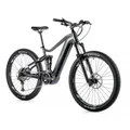 VELO ELECTRIQUE/VAE VTT 29 LEADER FOX AYRA TOUT SUSPENDU HOMME GRIS MAT 11V MOTEUR CENTRAL PANASONIC GX ULTIMATE 36V 90Nm BATTERIE 20Ah (CADRE 17,5" - H45cm - M - ADULTE DE 168cm à 178cm)
