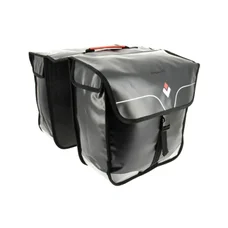 DOUBLE BAG FOR BICYCLE-REAR- RIGIDE HAPO-G 32Lt.BLACK WATERPROOF- VELCRO TAPES ON CARRIER -