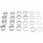 ENTRETOISE DIRECTION ALU  ARGENT 1"1/8-28.6 (BOITE CONTIENT 4X2mm-6X5mm-6X10mm-4X15mm-4X20mm)
