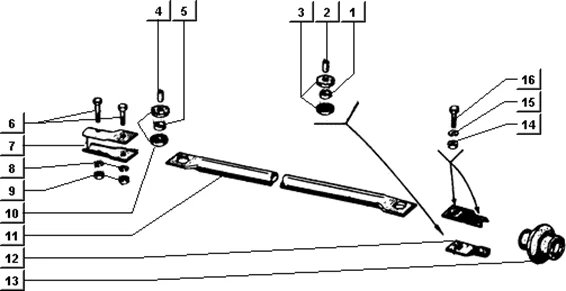 Tirant côté changement de vitesses (volant)