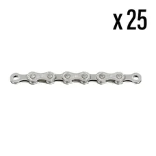 CHAINE VELO VAE 10V. ROUTE/VTT SUNRACE ARGENT 138 MAILLONS (VENDU AU CARTON DE 25)