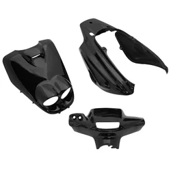 CARROSSERIE/CARENAGE SCOOT ADAPTABLE MBK 50 BOOSTER NG, ROCKET ANCIEN MODELE/YAMAHA 50 BWS BUMP, SPY ANCIEN MODELE NOIR BRILLANT (KIT 5 PIECES)  -P2R-
