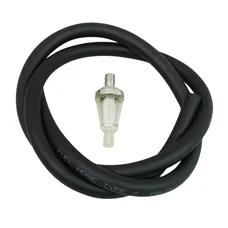 FUEL HOSE KIT Ø 8x12  BLACK+ CONICAL FUEL FILTER Ø8 (1M) (MADE IN FRANCE)