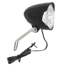 ECLAIRAGE VELO A DYNAMO AVANT SUR FOURCHE P2R CITY LED 30 LUX ON/OFF (80mm) NOIR