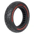 PNEU TROTTINETTE PLEIN CROSS 10 X 2.50/B44 NOIR LISERET ROUGE ULTRALEGER (LARGEUR INTERIEUR 46mm)