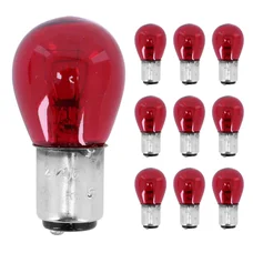 LIGHT BULB 12V 21/5W STANDART S25 FOOT BAY15D RED (TAIL+BRAKE LIGHT) (SOLD PER 10)  -SELECTION P2R-
