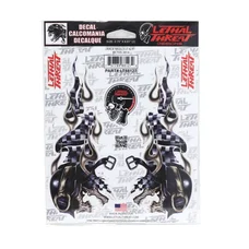 AUTOCOLLANT/STICKER LETHAL THREAT RACE SKULLS (DROIT ET GAUCHE) (150x200mm)