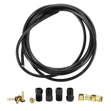 DURITE POUR FREIN A DISQUE TYPE TEKTRO NOIR - AVEC 4 RACCORDS OLIVES ET PINS POUR GAINE HYDRAULIQUE DEORE/ALIVIO/ALTUS LONGUEUR 3000 mm