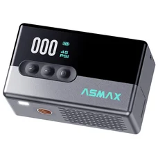 COMPRESSEUR/GONFLEUR/POMPE PORTABLE MINI UNIVERSEL AUTO/MOTO/VELO/BALLON ASMAX T30 ARRET AUTOMATIQUE / 5 NIVEAUX DE GONFLAGE
