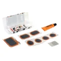 KIT REPARATION CHAMBRE A AIR VELOX ELECTRIQUE/E-BIKE - BOITE (6 PATCHS 25mm + 1 PATCHS 24/34mm + 1 PATCHS 32/50mm + COLLE 5g + RAPE ACIER) AVEC NOTICE