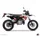 KIT DECO AUTOCOLLANT/STICKER 50 A BOITE REPLICA ROUGE POUR YAMAHA 50 DT 2007>2011  -KUTVEK-