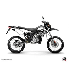 KIT DECO AUTOCOLLANT/STICKER 50 A BOITE PREDATOR BLANC POUR DERBI 50 XTREME, XRACE 2005>2009  -KUTVEK-