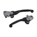 LEVIER DE FREIN/EMBRAYAGE MOTO OFF ROAD RETRACTABLE/PIVOT INCASSABLE YAMAHA 125-250 YZ 2015>, 250-450 YZ F 2009>, 250 YZ FX 2020>, 450 YZ FX 2019> NOIR (PAIRE)  -POLISPORT-