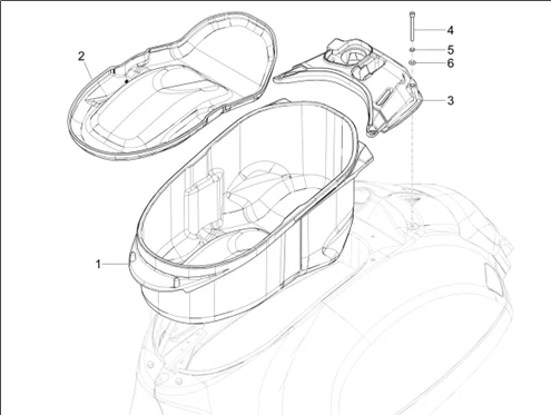 Logement casque - Dessous de selle