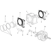 Arbre moteur - Cylindre - Piston