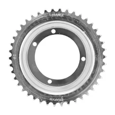 COURONNE CYCLO ADAPTABLE PEUGEOT 101/102  42 DTS (ALESAGE 81 mm) 4 TROUS  -SELECTION P2R-