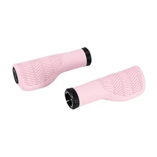 POIGNEE CITY HERRMANS NUCORE TOWN ERGONOMIQUE AVEC LOCK-ON ROSE CLAIR L 130 mm DIAM 22 mm  (PAIRE SUR CARTE)