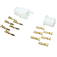 CONNECTEUR ELECTRIQUE PLASTIQUE 6 FICHES (6 COSSES PLATES MALES + 6 COSSES PLATES FEMELLES)  -P2R-