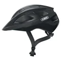 CASQUE VELO ADULTE ABUS ROUTE MACATOR VELOURS NOIR TAILLE L (58-62cm) REGLAGE MOLETTE