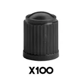VALVE CAP -SCHRADER - PLASTIC BLACK  (PER 100)  -SELECTION P2R-