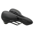 SELLE ROYAL RESPIRO/STRACCIATELLA LOISIR GEL CONFORT MAX MODERATE AVEC PROTECTION LATERALE ET ELASTOMERE NOIR 256x227mm 771g