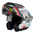 CASQUE MODULABLE MT ATOM 2 SV BAST A0 DOUBLE ECRANS BLEU/NOIR/ROUGE MAT    XS (ECE 22.06 P/J P/J)