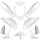FAIRINGS/BODY PARTS FOR YAMAHA 125 NMAX 2015>2020 GLOSS WHITE (11 PARTS KIT)  -P2R-