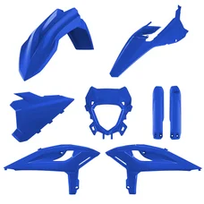 CARROSSERIE/CARENAGE MOTO ENDURO BETA 125, 200, 250, 300, 350, 390, 430, 480 RR X-PRO 2025 2T/4T BLEU (KIT PLASTIQUES 8 PIECES) -POLISPORT