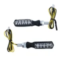 CLIGNOTANT MOTO AVOC AKITA 5 LEDS BASE ABS TRANSPARENT/NOIR (HOMOLOGUE CE) (PAIRE)