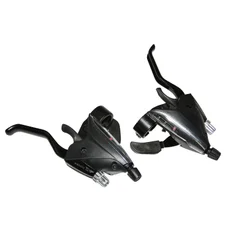 LEVIER/MANETTE VTT PATIN P2R 3x8V. NOIR ALU AZERA V-BRAKE COMPATIBLE SHIMANO (PAIRE)