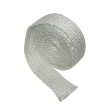 BANDE THERMIQUE DE FIBRE DE VERRE ISOLANTE POUR ECHAPPEMENT BLANC (ROULEAU DE 5 M)