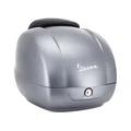 TOP CASE 36L AVEC DOSSERET ORIGINE PIAGGIO 125-300 VESPA GTS 2022> GRIS TRAVOLGENTE MAT HQ - CM273379-