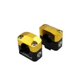 PONTET/SURPONTET 50 A BOITE KRM PRO RIDE POUR GUIDON DIAM 28,6 mm ALU CNC NOIR/OR