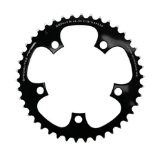 CHAINRING FOR ROAD BIKE- 5 Arms- 40T.Ø 110  -INNER- ALUMINIUM BLACK- 7075 TA ZEPHYR    (SHIMANO TYPE) 9/10Speed.